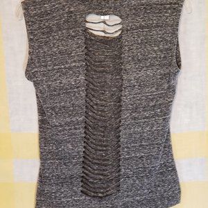 Derek Heart Sleeveless Open Back shirt